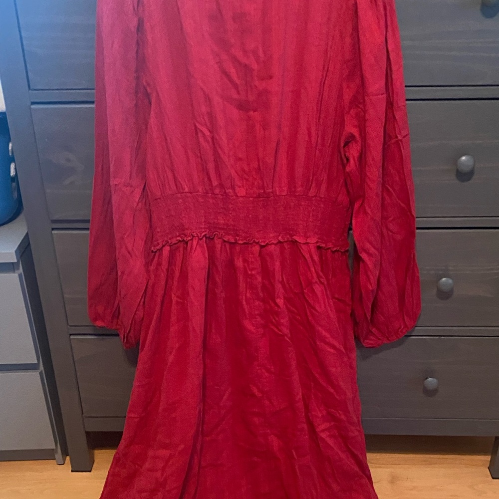 Burnt red long dress